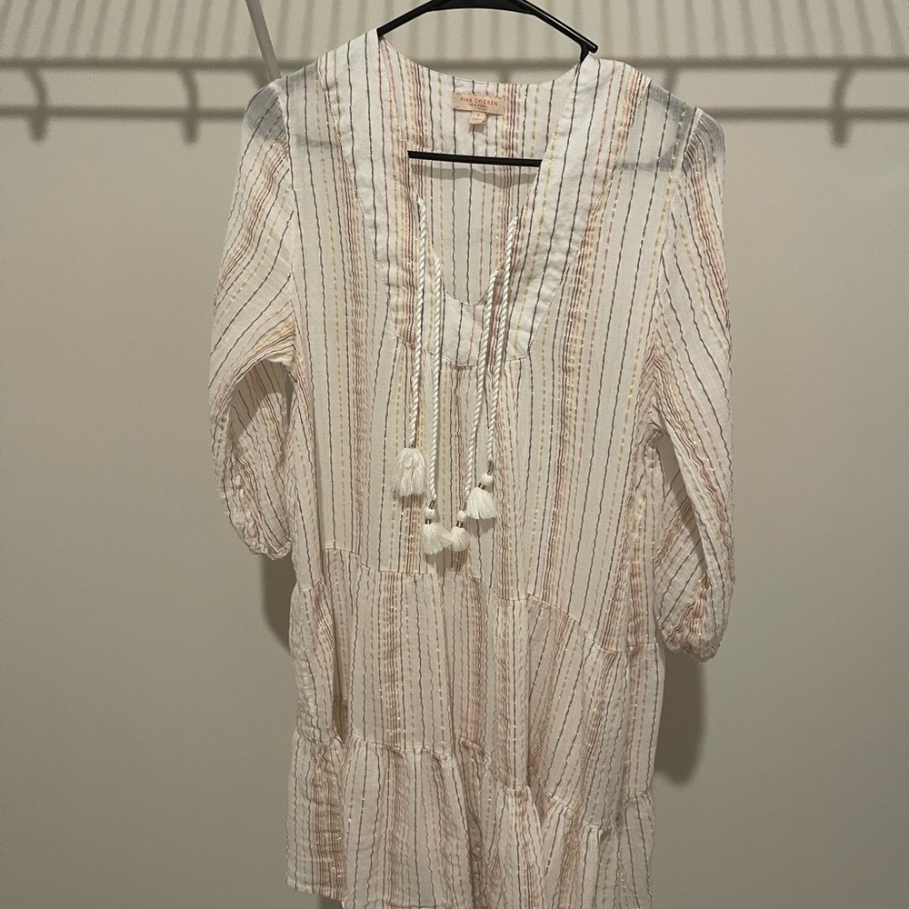 Pink Chicken Multicolor Striped Coverup